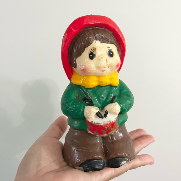 Vintage Jasco and Avon Christmas Wax Candle Figures People And Dog Set of Three - Picture 5 of 11